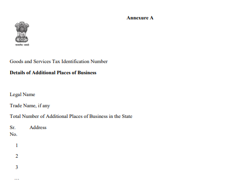 gst registration certificate annexureA